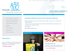 Tablet Screenshot of hannah-stiftung.de